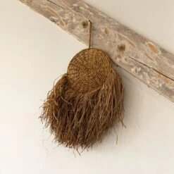 Round Hanging Accent Brown Seagrass, Rope & Jute By Foreside Home & Garden