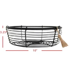 Black Metal & Jute Fruit Basket - Foreside Home & Garden 9 Black Metal & Jute Fruit Basket - Foreside Home & Garden -Eco Haven Store GUEST c1d2d80f ae93 4b59 ae64 b5e84f72efcf