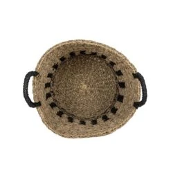 Black Basket Woven Seagrass & Rope By Foreside Home & Garden 10 Black Basket Woven Seagrass & Rope By Foreside Home & Garden -Eco Haven Store GUEST c2a06400 eae1 4464 8d87 7c38cad9105d