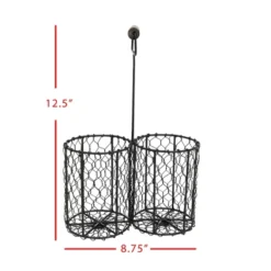 Black Metal & Wood Wine Bottle Caddy - Foreside Home & Garden 14 Black Metal & Wood Wine Bottle Caddy - Foreside Home & Garden -Eco Haven Store GUEST c2b86d52 4c8e 4eba 9ae3 4d5c2ebdc402