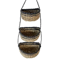 3-Tiered Hanging Basket Black Seagrass & Rope By Foreside Home & Garden 12 3-Tiered Hanging Basket Black Seagrass & Rope By Foreside Home & Garden -Eco Haven Store GUEST c2f505b8 0ad5 4096 b024 eb3dd55d5e19