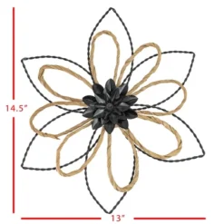Black Flower Metal & Reed Wall Art - Foreside Home & Garden 11 Black Flower Metal & Reed Wall Art - Foreside Home & Garden -Eco Haven Store GUEST c329ff4a 18cd 4476 9820 3346ac5effdb