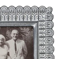 Folk Art Pattern 4X6 Photo Frame Gray MDF & Glass - Foreside Home & Garden -Eco Haven Store GUEST c4471646 82cb 4b87 bfcd f70febd5a936