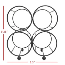 Black Metal Wine Bottle Holder - Foreside Home & Garden -Eco Haven Store GUEST c48f06ee c486 4c49 afc1 b2f56afced64