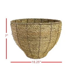 Small Dry Basket Planter Seagrass & Metal - Foreside Home & Garden 10 Small Dry Basket Planter Seagrass & Metal - Foreside Home & Garden -Eco Haven Store GUEST c6d775d3 319e 4127 bc32 6a3e02eb10db