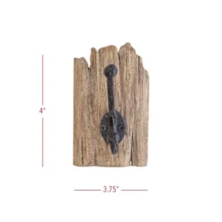 Rustic Wall Hook Natural Wood & Metal By Foreside Home & Garden -Eco Haven Store GUEST c71fba74 f218 4c3c b7d4 19fe0997e010