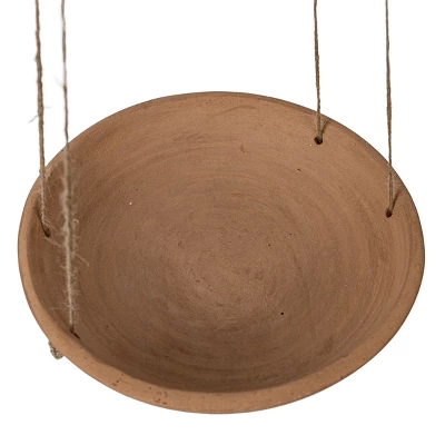Shallow Dish Terracotta & Jute Hanging Planter By Foreside Home & Garden 6 Shallow Dish Terracotta & Jute Hanging Planter By Foreside Home & Garden - Image 4