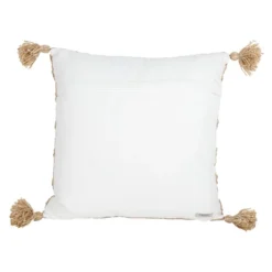 18X18 Inch Hand Woven Yarn Striped Outdoor Pillow Tan Polyester With Polyester Fill By Foreside Home & Garden 8 18X18 Inch Hand Woven Yarn Striped Outdoor Pillow Tan Polyester With Polyester Fill By Foreside Home & Garden -Eco Haven Store GUEST c990beae 897b 4c32 9318 9883db3afc82