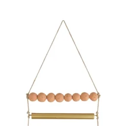Beaded Ladder Wall Hanging Terracotta, Metal & Jute By Foreside Home & Garden 8 Beaded Ladder Wall Hanging Terracotta, Metal & Jute By Foreside Home & Garden -Eco Haven Store GUEST cbb3cc74 7ac4 469f 93fc eedbde5e84e2