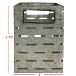 Flower Tin Galvanized Metal Planter - Foreside Home & Garden -Eco Haven Store GUEST cbb7d4bd 45fe 468c 9587 31a5fc950193