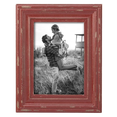 Red Decorative Distressed Wood Picture Frame - Foreside Home & Garden 9 Red Decorative Distressed Wood Picture Frame - Foreside Home & Garden - Image 8