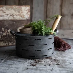 Galvanized Metal Utensil Caddy - Foreside Home & Garden -Eco Haven Store GUEST cfd088c9 aeef 48a0 8183 6939e799393a