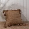 Pulled Knot Tan 24X24 Hand Woven Filled Pillow - Foreside Home & Garden -Eco Haven Store GUEST d2779d5f 786a 4d87 813b 88665a536dcc
