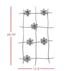Flower Gray Metal Wall Art - Foreside Home & Garden -Eco Haven Store GUEST d2f0f4e0 aa29 446b 8090 5fb7c13ea30f