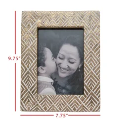 5x7 Inches Brass Wood & Glass Photo Frame - Foreside Home & Garden -Eco Haven Store GUEST d3a6154a 4ec6 446f 9c5d 8ddd56ac36c3
