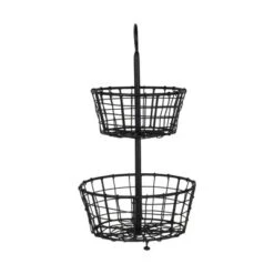Metal Two Tier Decorative Storage Basket - Foreside Home & Garden -Eco Haven Store GUEST d4600118 e347 4de9 9357 14b721d20866