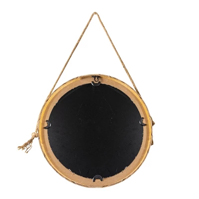 Natural Hanging Mirror With Rope - Foreside Home & Garden 4 Natural Hanging Mirror With Rope - Foreside Home & Garden - Image 2