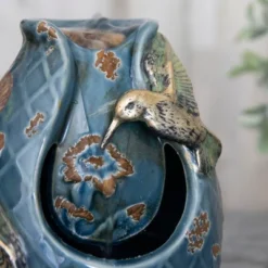 Blue Verdigris Hummingbird Indoor Water Fountain With Pump - Foreside Home & Garden -Eco Haven Store GUEST d4e4631d aef0 45e2 a3e2 e8f7e4716070