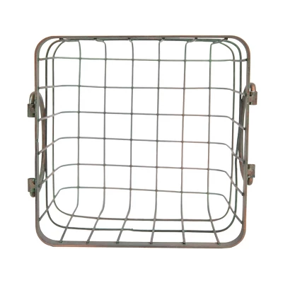 Patina Metal Basket - Foreside Home & Garden 5 Patina Metal Basket - Foreside Home & Garden - Image 3