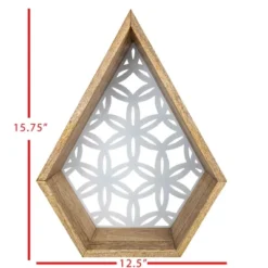 Floral Pattern Wall Shelf Wood & Metal - Foreside Home & Garden 13 Floral Pattern Wall Shelf Wood & Metal - Foreside Home & Garden -Eco Haven Store GUEST d5e830b8 bac5 4ad3 9a5c 34d515cac94f