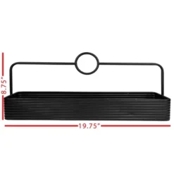 O-Handle Caddy Black Metal - Foreside Home & Garden -Eco Haven Store GUEST d60b4075 bd89 4c93 b0dd dcdf1577abe0