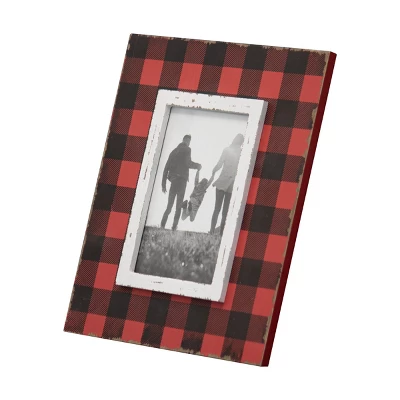 Buffalo Plaid 4x6 Inch Wood Decorative Picture Frame - Foreside Home & Garden 4 Buffalo Plaid 4x6 Inch Wood Decorative Picture Frame - Foreside Home & Garden - Image 2