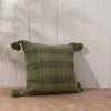 Green Plaid 18X18 Hand Woven Filled Pillow - Foreside Home & Garden -Eco Haven Store GUEST d9a4874d ea66 4705 8cd0 c886736622db