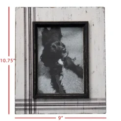 Rustic Black Plaid 5x7 Inch White Wood Decorative Picture Frame - Foreside Home & Garden -Eco Haven Store GUEST da98afe5 66ac 46b6 bb7c 35832f7a215f