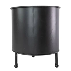 Footed Planter Black Metal - Foreside Home & Garden -Eco Haven Store GUEST daa68f13 9419 44e4 b66f 594ad4f425dc