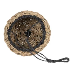 Black Rope & Seagrass Hanging Basket - Foreside Home & Garden -Eco Haven Store GUEST dbc3082f e263 48df 8187 24abff4a0f43
