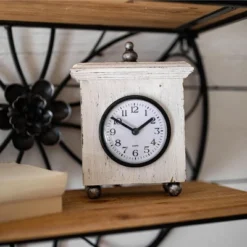 Square White Wood & Plexiglass Tabletop Clock - Foreside Home & Garden 15 Square White Wood & Plexiglass Tabletop Clock - Foreside Home & Garden -Eco Haven Store GUEST dd9f2dd8 297e 4f37 89f1 5b5572bd7c32