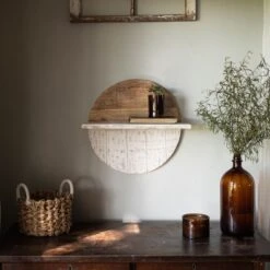 White Wood & Metal Wall Shelf - Foreside Home & Garden -Eco Haven Store GUEST df396ad8 7341 4acb 9e4c bbe649f15f67