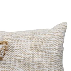 Tan Braided Accents 12X46 Hand Woven Filled Outdoor Pillow - Foreside Home & Garden -Eco Haven Store GUEST e2cd999b 1020 48ca 872a 310db8586fba