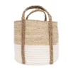 Natural Woven White Seagrass & Rope Basket - Foreside Home & Garden -Eco Haven Store GUEST e3083e8d 80a2 4587 b0b7 4ab8c8e71344