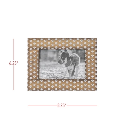 4x6 Inch Pawprints Picture Frame Wood, MDF & Glass By Foreside Home & Garden 7 4x6 Inch Pawprints Picture Frame Wood, MDF & Glass By Foreside Home & Garden - Image 5
