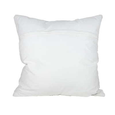 24X24 Inch Hand Woven Pillow Blue Cotton With Polyester Fill - Foreside Home & Garden 5 24X24 Inch Hand Woven Pillow Blue Cotton With Polyester Fill - Foreside Home & Garden - Image 3