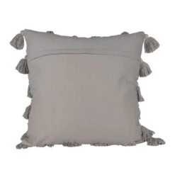 Pulled Knot Gray 24X24 Hand Woven Filled Pillow - Foreside Home & Garden -Eco Haven Store GUEST e88b3681 6d3d 4019 8668 d06bae621a9f