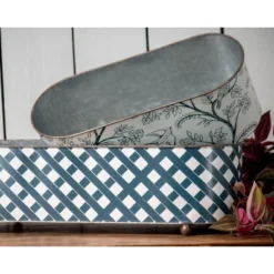 Set Of 2 Multicolored Galvanized Metal Planters With Round Feet - Foreside Home & Garden 12 Set Of 2 Multicolored Galvanized Metal Planters With Round Feet - Foreside Home & Garden -Eco Haven Store GUEST ea88abbd fc69 4e09 8918 ee49cca30b84