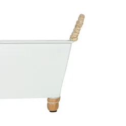 Trough Bin White Metal, Reed & Wood By Foreside Home & Garden -Eco Haven Store GUEST ebb862db cdb6 4916 a35a 3473a02fe053