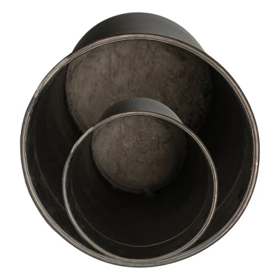 Set Of 2 Cylinder Baskets Bronze Metal - Foreside Home & Garden 5 Set Of 2 Cylinder Baskets Bronze Metal - Foreside Home & Garden - Image 3