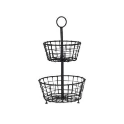 Metal Two Tier Decorative Storage Basket - Foreside Home & Garden -Eco Haven Store GUEST ee46776a 8a92 473d 95ec 0d66b8f7ee65