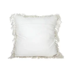 20X20 Inch Hand Woven Pillow Tan Cotton With Polyester Fill - Foreside Home & Garden -Eco Haven Store GUEST ee7569b2 6fb8 4be2 8a18 e91483179d09