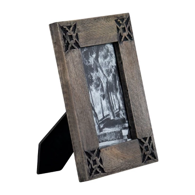 Black Southwest Pattern 4x6 Inch Wood Decorative Picture Frame - Foreside Home & Garden 3 Black Southwest Pattern 4x6 Inch Wood Decorative Picture Frame - Foreside Home & Garden