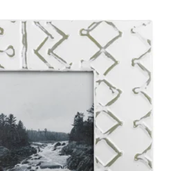 Multi Print 5X7 Gray & White Metal Photo Frame - Foreside Home & Garden -Eco Haven Store GUEST ef1e3eed b277 454d 8a88 0f730bd0c9f0