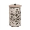 Set Of 3 Cream And Gray Floral Metal Decorative Storage Canisters - Foreside Home & Garden -Eco Haven Store GUEST ef61be75 d544 4058 b80e 07c35f8ec24b