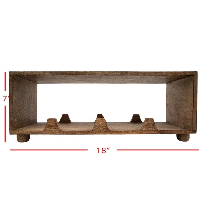 Natural Wood Wine Bottle Holder - Foreside Home & Garden 6 Natural Wood Wine Bottle Holder - Foreside Home & Garden - Image 4