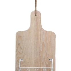 White Metal, Wood & Jute Wall Basket - Foreside Home & Garden -Eco Haven Store GUEST f395e327 a40c 4641 8415 9e28830f69b5