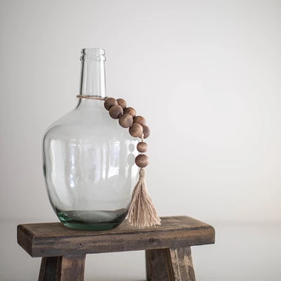 Natural Wood & Jute Beaded Tassel - Foreside Home & Garden 7 Natural Wood & Jute Beaded Tassel - Foreside Home & Garden - Image 5