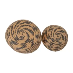 Set Of 2 Braid Woven Baskets Black & Natural Rope By Foreside Home & Garden -Eco Haven Store GUEST fd262c0a a468 41eb a90d 0ed2755c7856