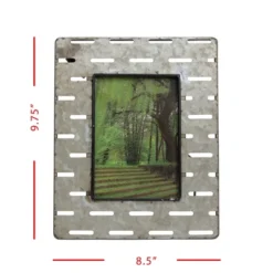 4x6 Inches Galvanized Metal & Glass Photo Frame - Foreside Home & Garden -Eco Haven Store GUEST fe3d63e8 c524 41b6 ab25 407c4afbc42f